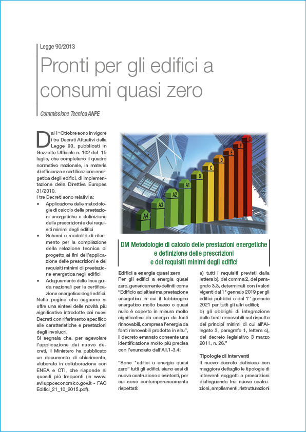 Pronti per gli edifici a 
consumi quasi zero